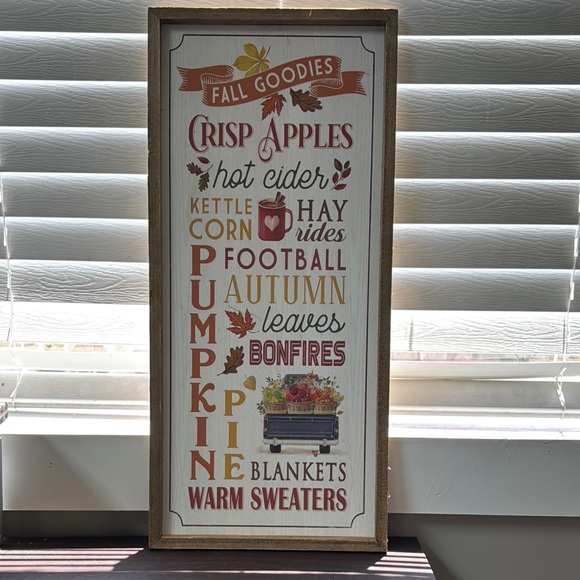 Autumn Themed Wall Decor with Red and Brown Accents - Picture 1 of 1